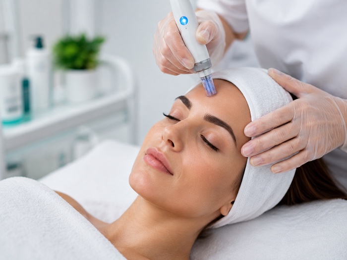 Professional microneedling treatment in Cornwall