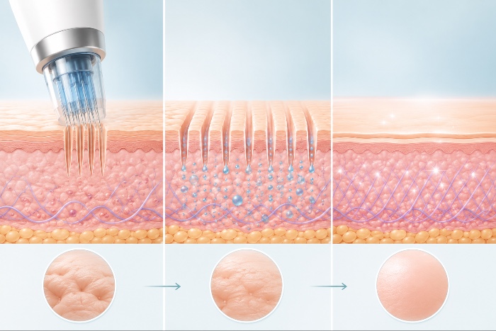 How microneedling stimulates collagen production